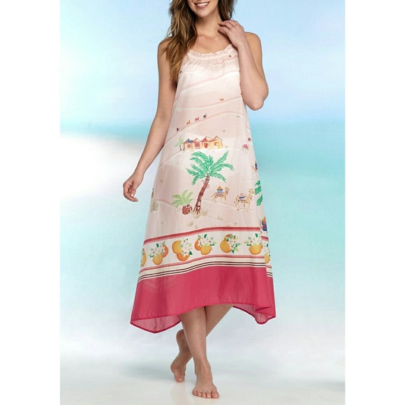 New! KATE SPADE Maxi Dress Swim Cover-Up Cotton - Picture 7 of 8